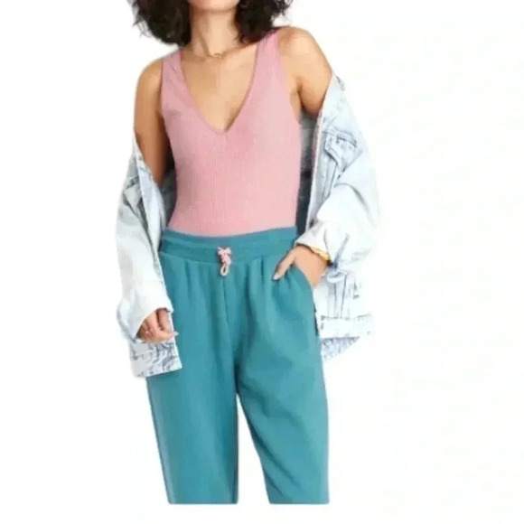 wild fable Tops - Wild Fable Waffle Tank Bodysuit  Mauve